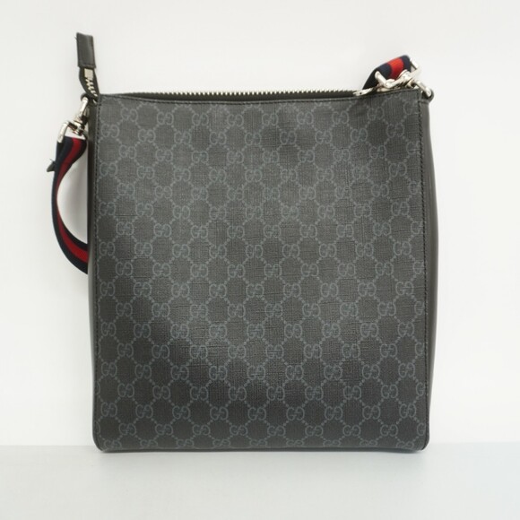 Gucci GG Supreme Shoulder Bag 474137 Black Men's - Picture 10 of 10